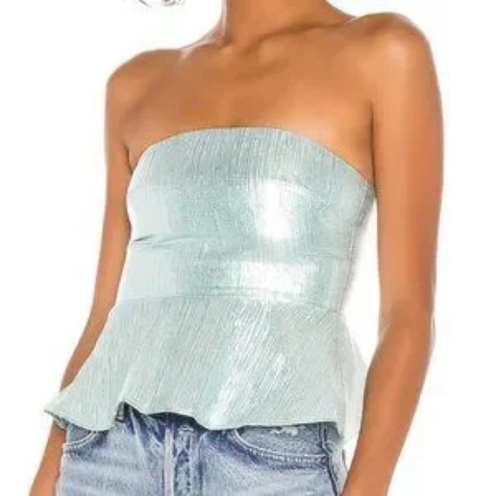 Lovers and friends Shimmering Strapless Top